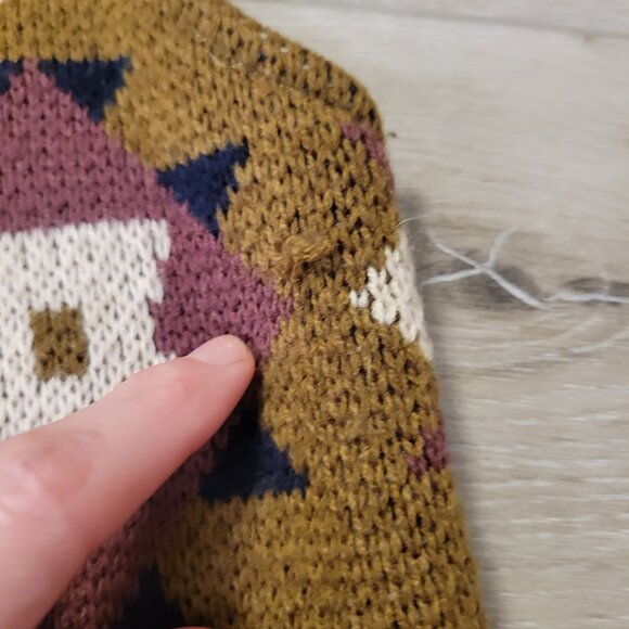 Vtg Ropa DVazquez Southwestern Knit Vest Size L Boho Style Wool Blend - Picture 5 of 7